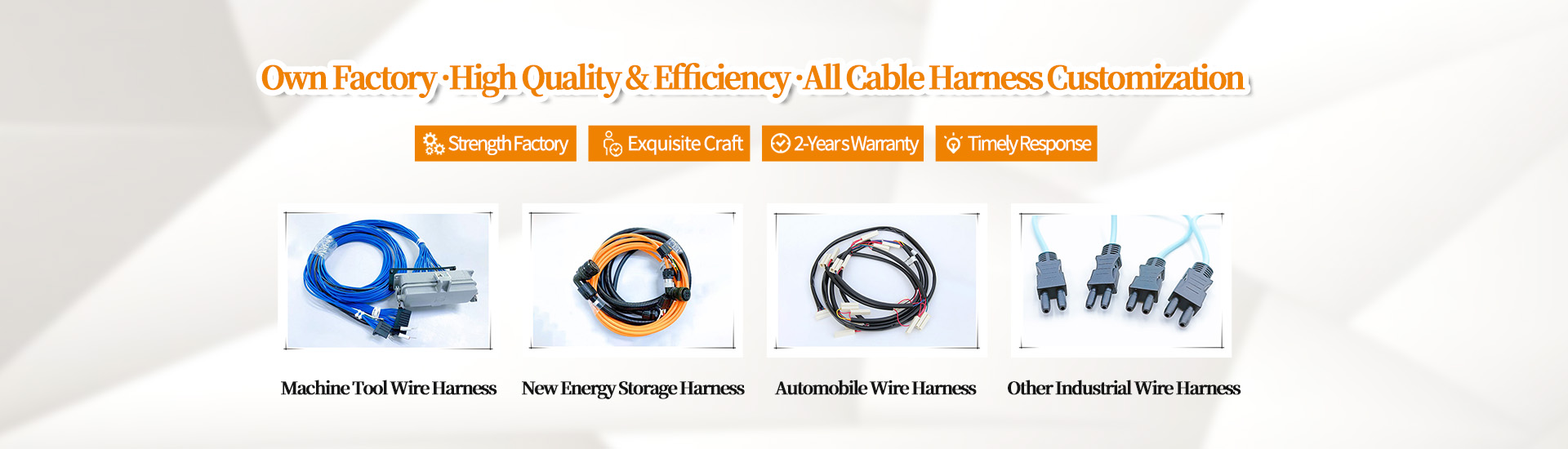 Customization cable harnesses, energy storage harnesses